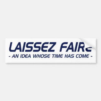 Adesivo Para Carro Laissez Faire Bumpersticker - branco