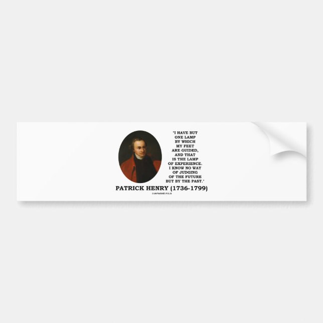 Adesivo Para Carro Lâmpada de Patrick Henry do julgamento da (Frente)
