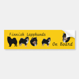 Adesivo Para Carro Lapphunds finlandês a bordo