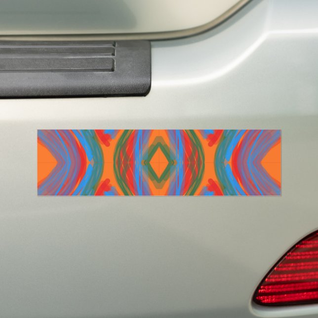 Adesivo Para Carro Laranja Abstrato (No carro)