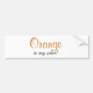 Adesivo Para Carro Laranja É Minha Cor Dizendo
