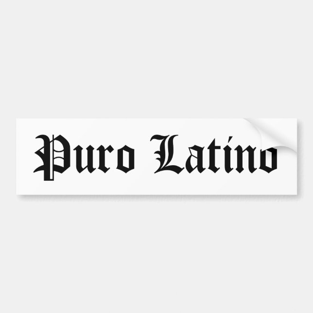 Adesivo Para Carro Latino de Puro (Frente)