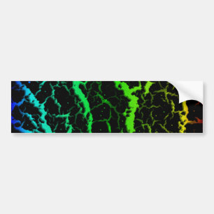 Adesivo Para Carro Lava do Espaço Cracking - Rainbow BCGYR