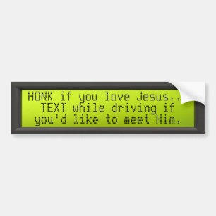 Adesivo Para Carro LCD_panel, HONK se você ama Jesus…