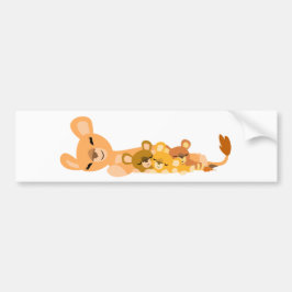 Adesivo Para Carro Leão de Mãe de tira e bumbper de cubo