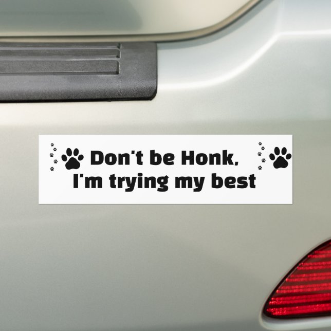 Adesivo Para Carro Learning Driver Please Don’t Honk (No carro)