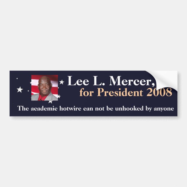 Adesivo Para Carro Lee L. Mercer, Jr. para o presidente 2016 (Frente)
