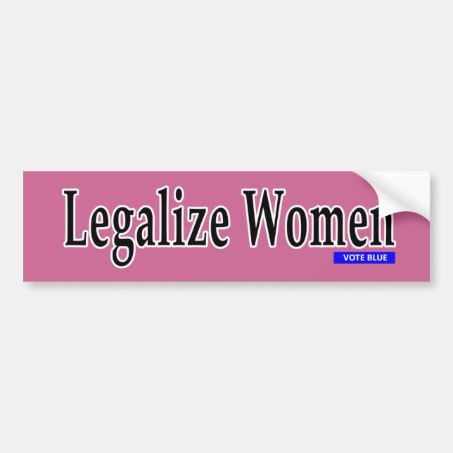 Adesivo Para Carro Legalizar mulheres (Frente)