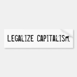 Adesivo Para Carro Legalize o capitalismo Bumpersticker