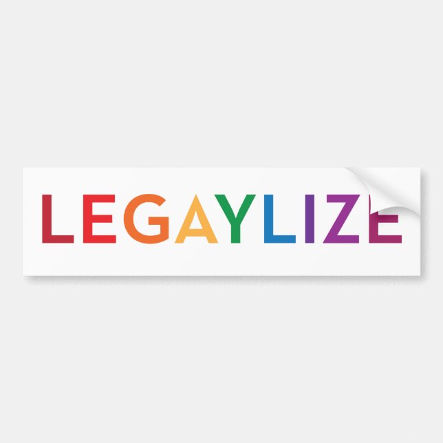 Adesivo Para Carro Legaylize (igualdade do casamento gay do apoio) (Frente)