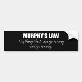 Adesivo Para Carro Lei de Murphy