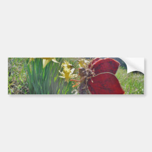 Adesivo Para Carro Leite e flores amarelas