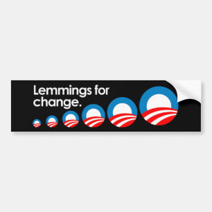 Adesivo Para Carro Lemmings para a mudança Bumpersticker