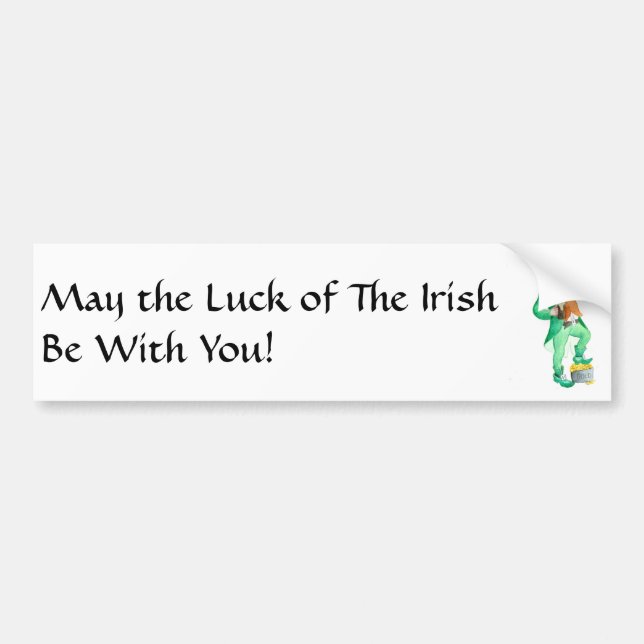 Adesivo Para Carro Leprechaun Bumper Sticker (Frente)