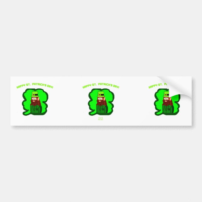 Adesivo Para Carro Leprechaun Magic Bumper Sticker (Frente)