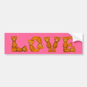 Adesivo Para Carro Letra Alphabet~Customize~Sticker do urso de