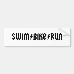 Adesivo Para Carro letras do acdc do swimbikerun