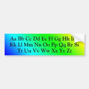 Adesivo Para Carro Letras do alfabeto - caixas e ABC Lowercase