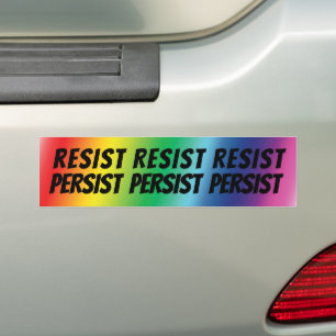 Adesivo Para Carro Letras pretas "resistentes" - orgulho lgbtq lgbt