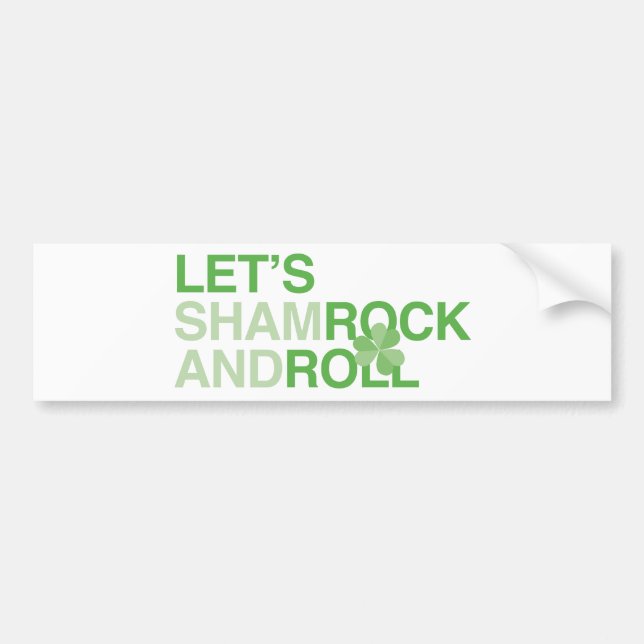 Adesivo Para Carro Let's Shamrock and Roll (Frente)