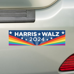 Adesivo Para Carro LGBTQ Harris Walz 2024
