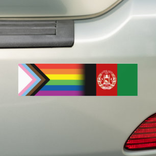 Adesivo Para Carro LGBTQ - Sinalizador do arco-íris afegão-americano