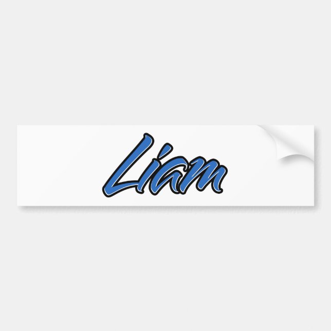 Adesivo Para Carro Liam Name blue Aufkleber Sticker Autoaufkleber (Frente)