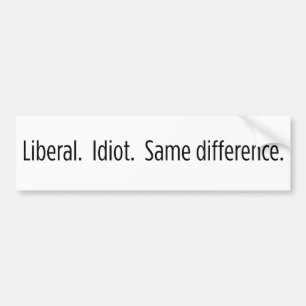 Adesivo Para Carro Liberal. Idiota. Primeira diferença