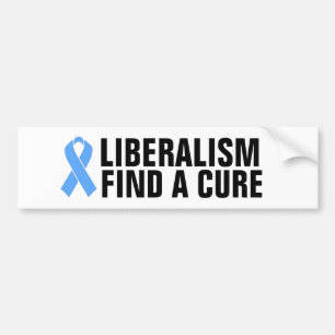 ADESIVO PARA CARRO LIBERALISM FIND A CURE BUMPER STICKERS