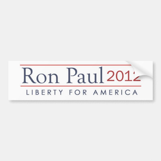 Adesivo Para Carro Liberdade 2012 de Ron Paul para América (Frente)