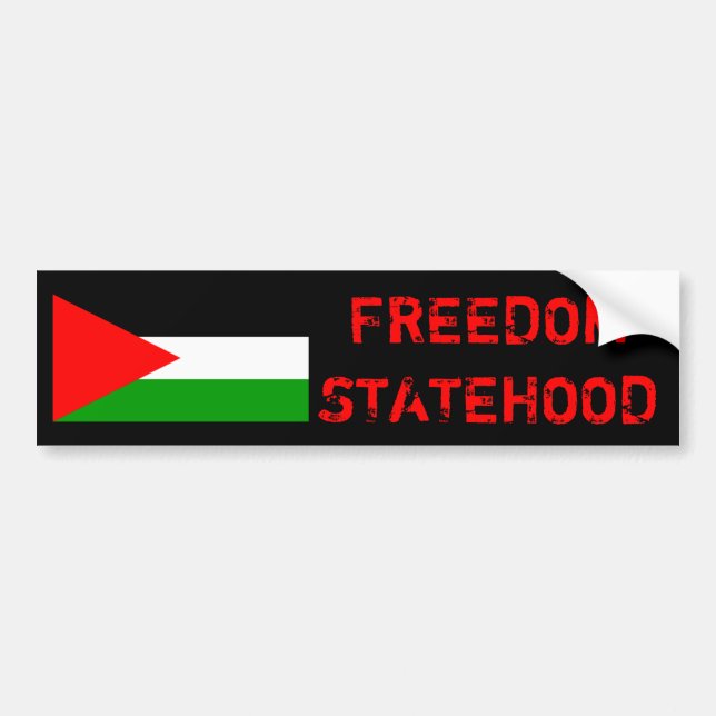 Adesivo Para Carro LIBERDADE E STATEHOOD PARA PALESTINA Bumpersticker (Frente)