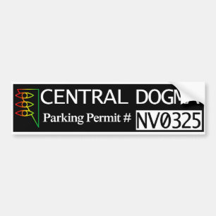 Adesivo Para Carro Licença central do estacionamento do dogma
