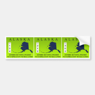 Adesivo Para Carro Licença da caça do zombi de Alaska