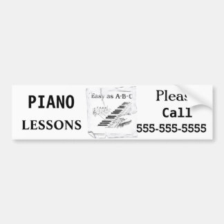 Adesivo Para Carro Lições de piano - customizáveis