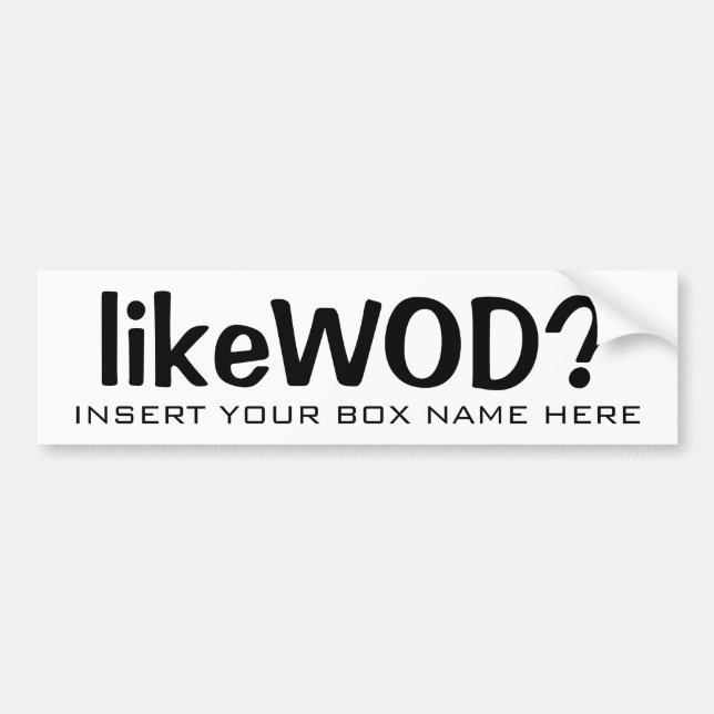 Adesivo Para Carro likeWOD feito sob encomenda? Autocolante no vidro (Frente)