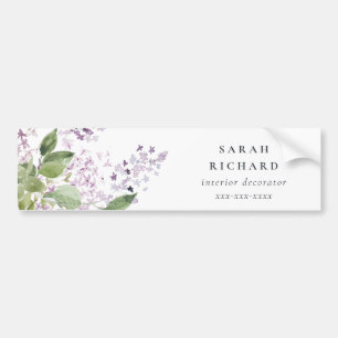 Adesivo Para Carro Lilac Cottage Garden Watercolor Bunch Floral