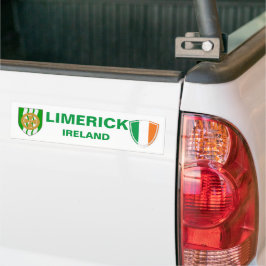 Adesivo Para Carro Limerick Ireland Crest e Irish Flag