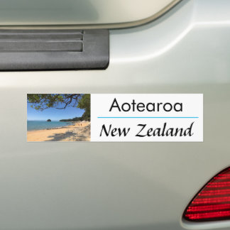 Adesivo Para Carro Linda paisagem de praia da NZ, Rocha de Maçã Divid