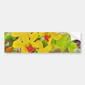 Adesivo Para Carro Lindas orquídeas de outono amarelas