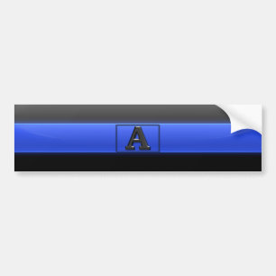 Adesivo Para Carro Linha Azul Fino "A"