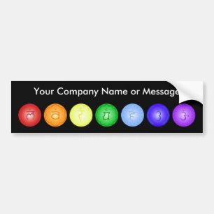 Adesivo Para Carro Linha de 7 Chakras