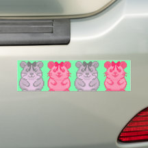 Linha De Hamsters De Desenho Animado Multicolorido