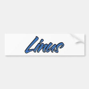 Adesivo Para Carro Linus Name blue Aufkleber Sticker Autoaufkleber
