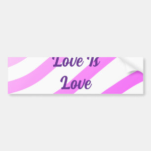 Adesivo Para Carro Listras cor-de-rosa, amor pastel é orgulho de amor