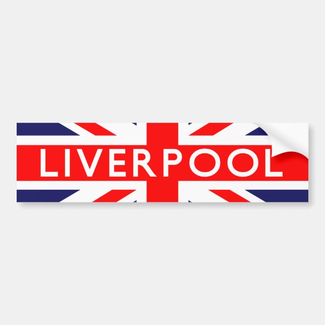 Adesivo Para Carro Liverpool: Bandeira Britânica (Frente)