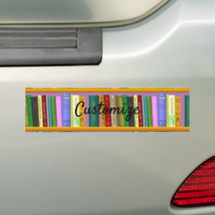Adesivo Para Carro Livros sobre prateleiras Thunder_Cove