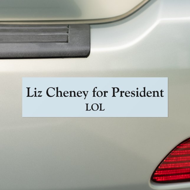 Adesivo Para Carro Liz Cheney para o Presidente Bumper Sticker (No carro)