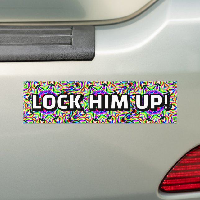 Adesivo Para Carro LOCK HIM UP! (you may change the words) (No carro)