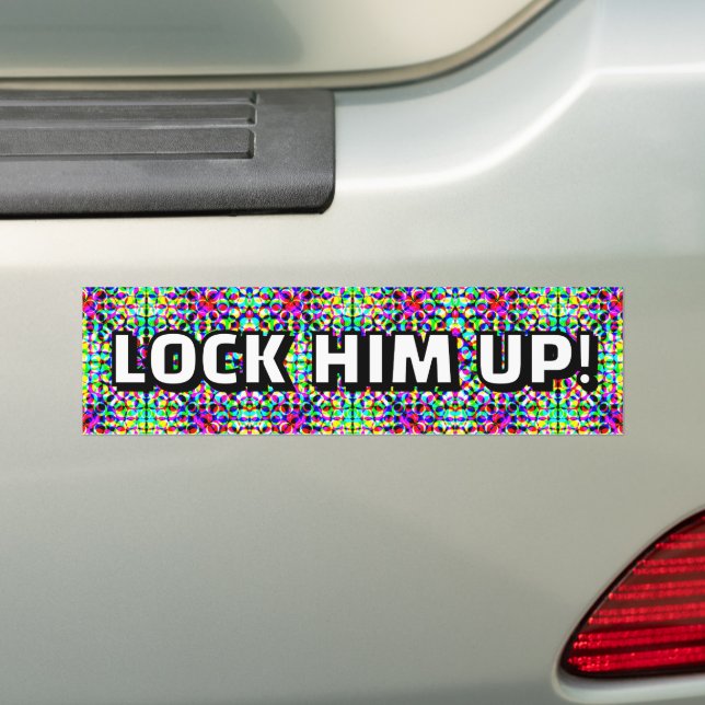 Adesivo Para Carro LOCK HIM UP! (you may change the words) (No carro)
