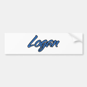 Adesivo Para Carro Logan Name blue Aufkleber Sticker Autoaufkleber